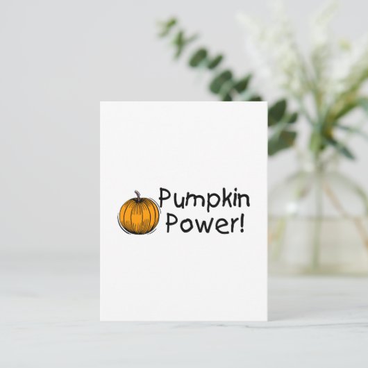 Pumpkin-Power Postkarte (Stehend Vorderseite)