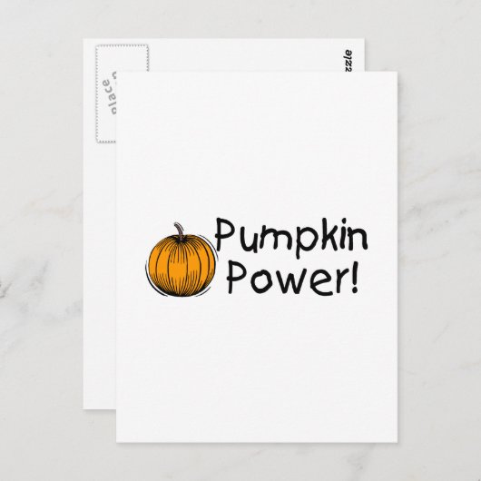 Pumpkin-Power Postkarte (Vorne/Hinten)