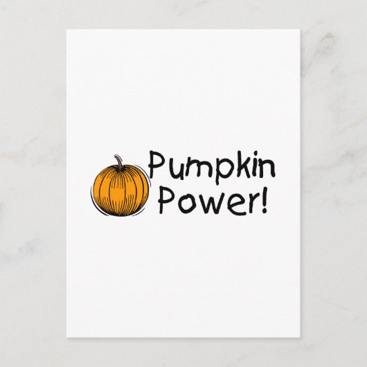 Pumpkin-Power Postkarte (Vorderseite)