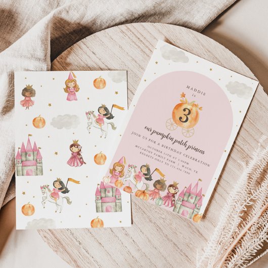 Pumpkin Princess Geburtstagsparty Einladung