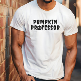 Pumpkin Professor für schwarze Typografie T-Shirt