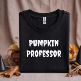 Pumpkin Professor für weiße Typografie T-Shirt