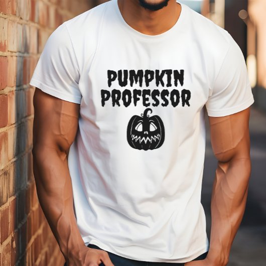 Pumpkin Professor Lehrer für graue Typografie T-Shirt