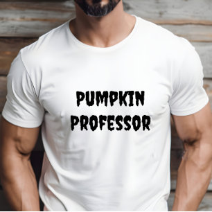 Pumpkin Professor schwarze Lehrerin Typografie T-Shirt