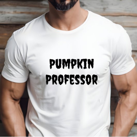 Pumpkin Professor schwarze Lehrerin Typografie T-Shirt