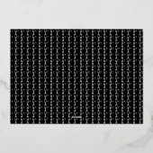 "Pumpkin Prowl" Halloween-Typografie Folieneinladung (Rückseite)