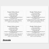 Pumpkin Pudding Dessert Stickers (Blatt)