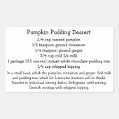 Pumpkin Pudding Dessert Stickers (Vorderseite)