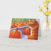 Pumpkin, Pumpkin Cat Karte (Gelbe Blume)