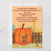 Pumpkin Pups Herbstfeier Geburtstag Einladung (Rückseite)