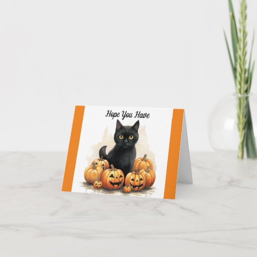 Pumpkin Purfect Halloween-Grußkarte Karte (Vorderseite)