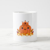 Pumpkin Queen | Fall-ästhetisches Halloween-Shirt Jumbo-Tasse (Vorderseite)