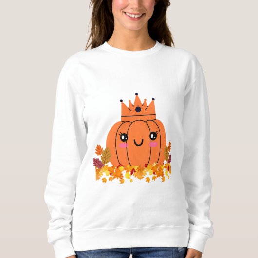 Pumpkin Queen | Fall-ästhetisches Halloween-Shirt Sweatshirt (Vorderseite)