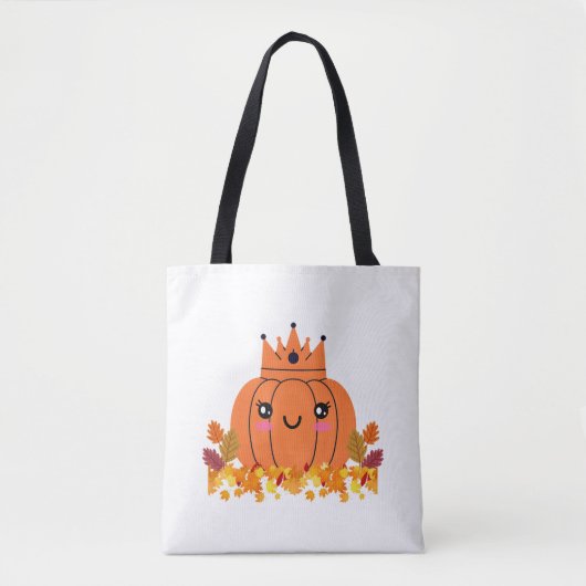 Pumpkin Queen | Fall-ästhetisches Halloween-Shirt Tasche (Vorderseite)