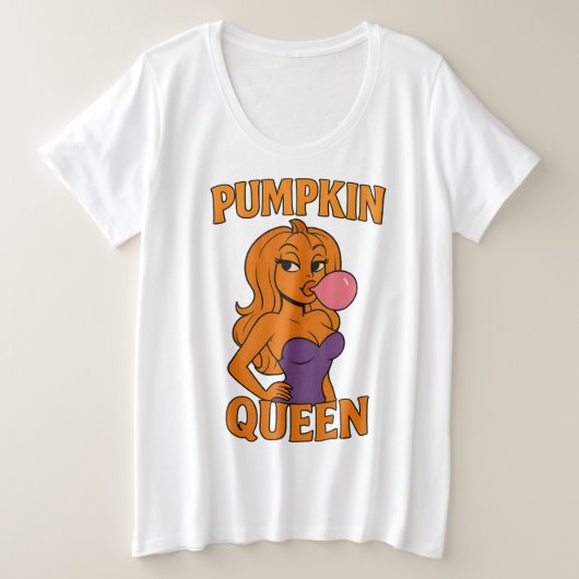 Pumpkin Queen | halloween glam Große Größe T-Shirt (Design vorne)