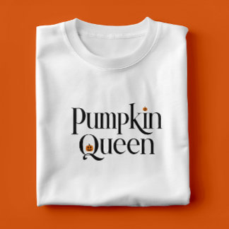 Pumpkin Queen Halloween Typografie Design T-Shirt