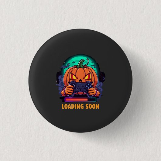 Pumpkin Quest Gamer Loading Design Button (Vorderseite)