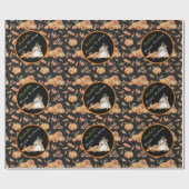 Pumpkin Raccoon Anpassen von Text und Farbe Geschenkpapier (Flach)