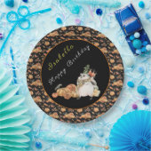 Pumpkin Raccoon Anpassen von Text und Farbe Pappteller (Party)