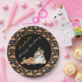 Pumpkin Raccoon Anpassen von Text und Farbe Pappteller (Party)
