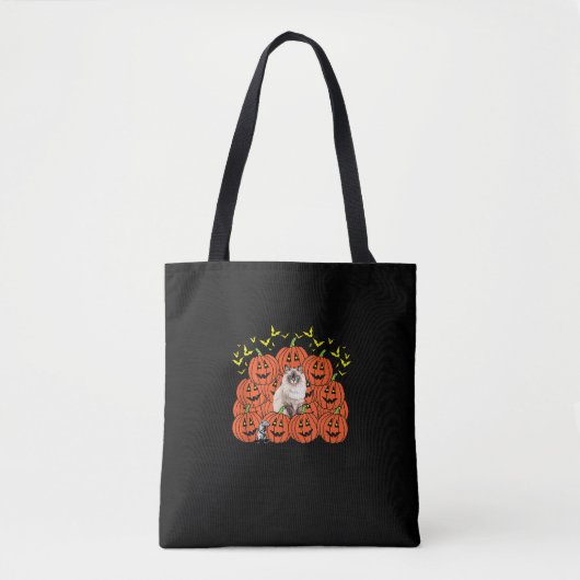 Pumpkin Ragdoll Cat Halloween Kitten Jack O Lanter Tasche (Vorderseite)
