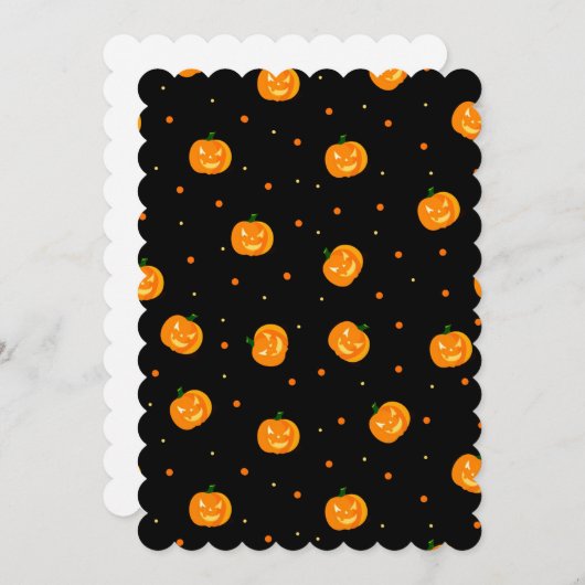 Pumpkin Rain Flat Grußkarte Einladung (Vorne/Hinten)