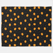 Pumpkin Rain Fleece Blanket (Vorderseite (Horizontal))
