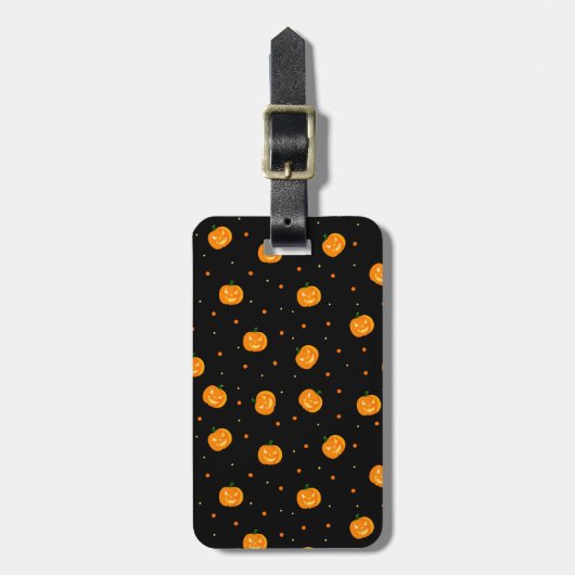 Pumpkin Rain Luggage Tag Gepäckanhänger (Vorderseite vertikal)