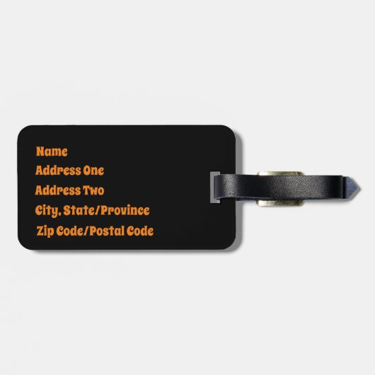 Pumpkin Rain Luggage Tag Gepäckanhänger (Rückseite horizontal)