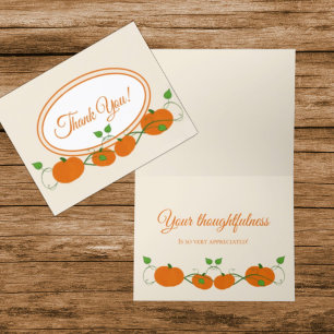 Pumpkin Reben geklappt Danke Karte