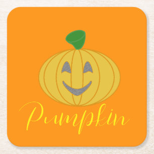 Pumpkin Rechteckiger Pappuntersetzer