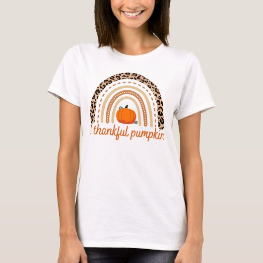 Pumpkin Regenbogen Erntedank Shirt (Vorderseite)
