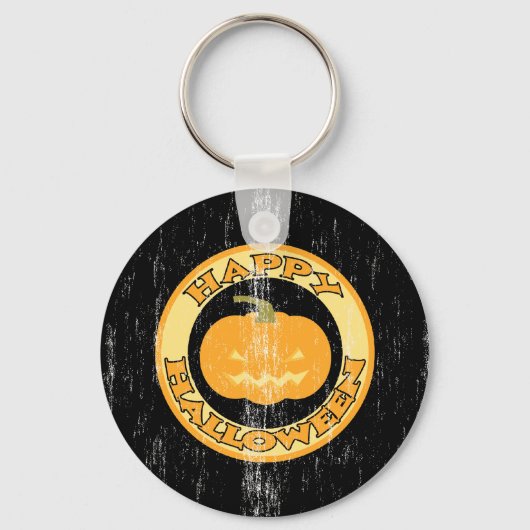 Pumpkin Retro Halloween Schlüsselanhänger (Vorderseite)