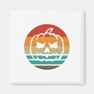 Pumpkin Retro Style Vintag Magnet