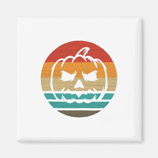 Pumpkin Retro Style Vintag Magnet (Vorne)