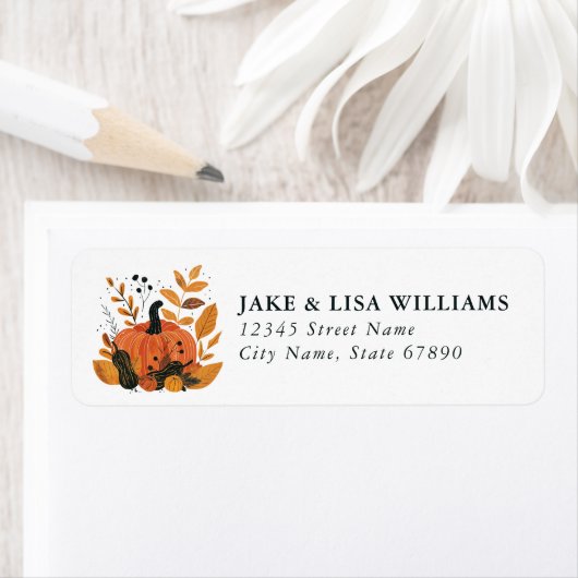 Pumpkin Return Address Label (Insitu)