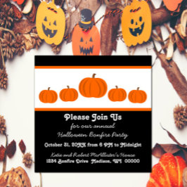 Pumpkin Row Halloween-Party Einladung