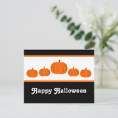 Pumpkin Row Halloween Postcard Postkarte (Stehend Vorderseite)