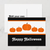 Pumpkin Row Halloween Postcard Postkarte (Vorne/Hinten)