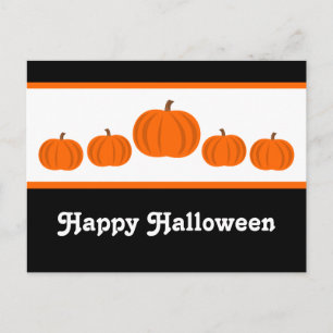 Pumpkin Row Halloween Postcard Postkarte