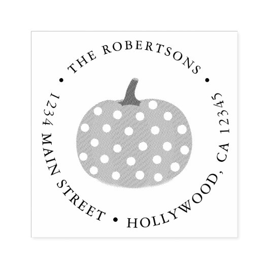 Pumpkin Rücksendeadresse Gumber Briefmarke Gummistempel (Prägung)