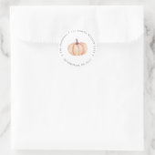 Pumpkin-Rücksendeadresse Runder Aufkleber (Tasche)