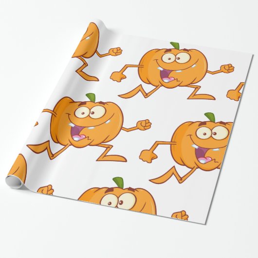 Pumpkin Running Geschenkpapier (Ungerollt)