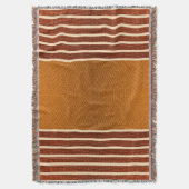 Pumpkin & Rust Exotic Faux Snake Leather Line Art Decke (Vorderseite Vertikal)