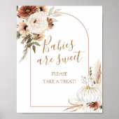 Pumpkin Rustic Boho Fall In Liebe Babies sind süß Poster (Vorne)