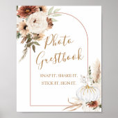 Pumpkin Rustic Boho Fall In Liebe Foto Gästebuch (Vorne)