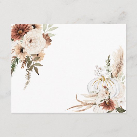 Pumpkin Rustic Boho Fall In Liebe Ratschläge für M Begleitkarte (Rückseite)