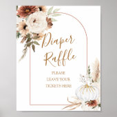 Pumpkin Rustic Boho Fall in Liebe Windeln Raffel Poster (Vorne)