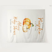 Pumpkin Rustic Fall Babydusche Foto Hintergrund Wandteppich (Vorderseite (Horizontal))