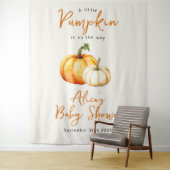 Pumpkin Rustic Fall Babydusche Foto Hintergrund Wandteppich (Beispiel)